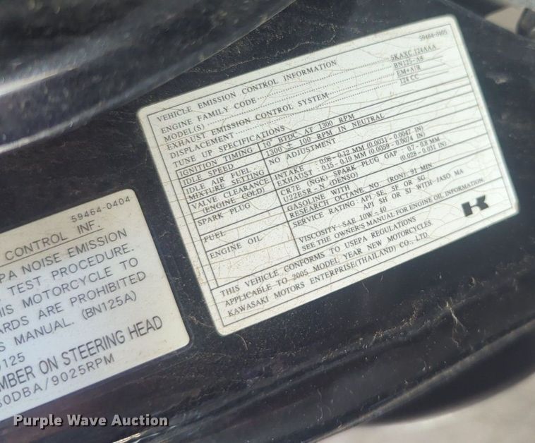 image for item EQ2128 2005 Kawasaki Eliminator motorcycle