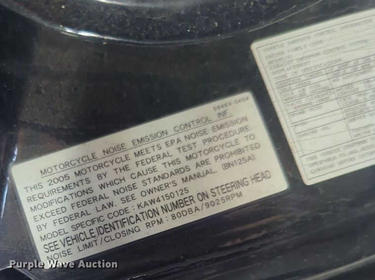 image for item EQ2128 2005 Kawasaki Eliminator motorcycle