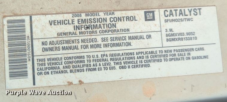 image for item EQ2203 2008 Chevrolet Impala Police 