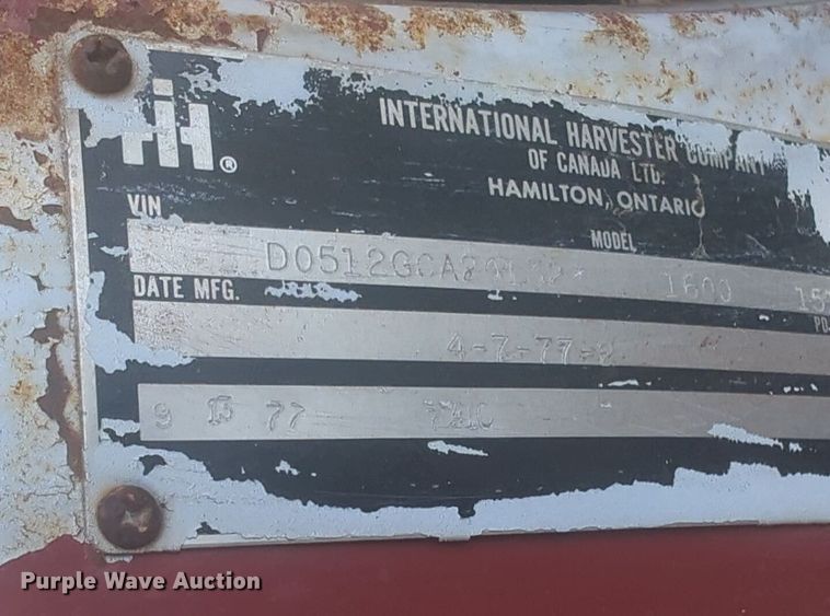 image for item EQ2270 1977 International Harvester Loadstar 1600  dump truck