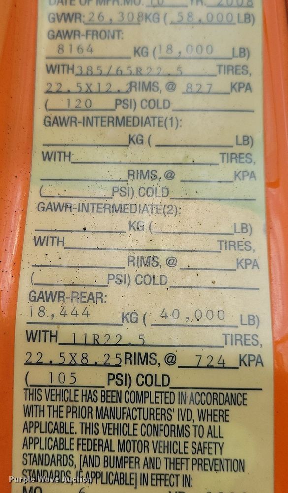 image for item JO9375 2009 Sterling LT9500 dump truck