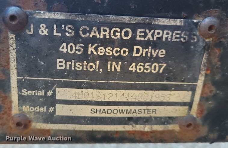 image for item JO9403 2001 Shadowmaster enclosed cargo trailer