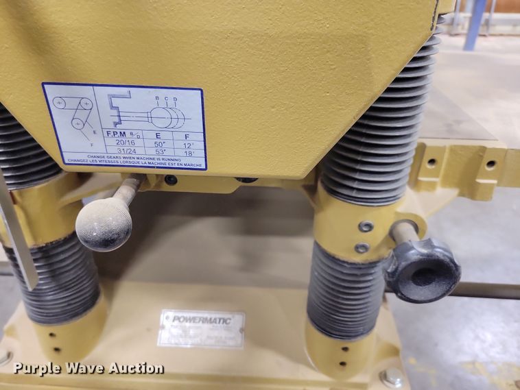 image for item JO9437 Powermatic planer