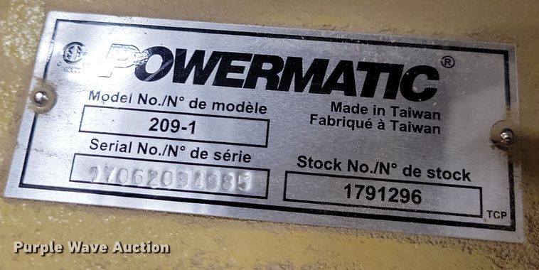 image for item JO9437 Powermatic planer