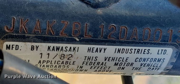 image for item JO9452 1983 Kawasaki 1100 LTD motorcycle