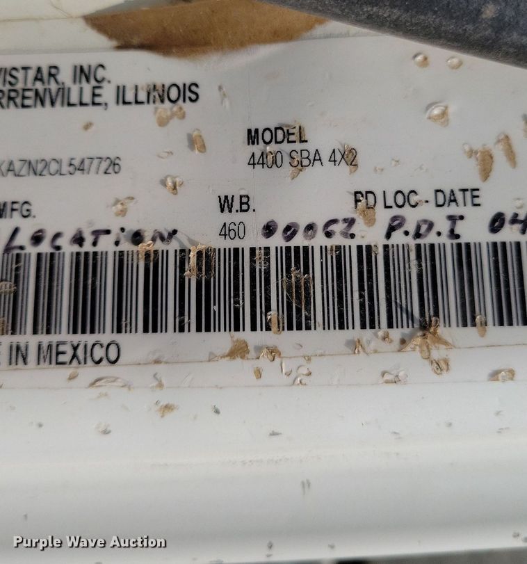 image for item JO9462 2012 International DuraStar 4400 bucket truck