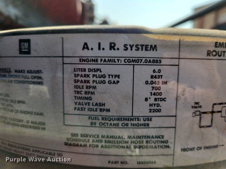 image for item JO9463 1983 Chevrolet  C60 pumper fire truck