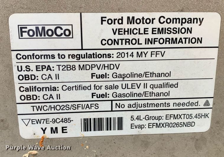 image for item JT9780 2014 Ford Econoline E350 Super Duty XL van