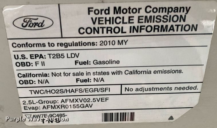 image for item JT9787 2010 Ford Fusion 