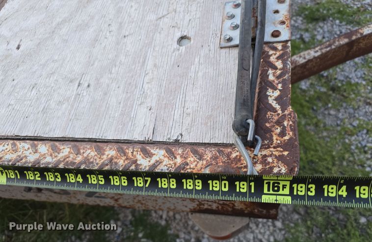 image for item LW9884 1992 Shop built utility trailer