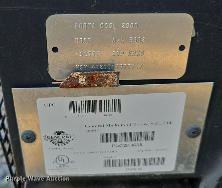 image for item LW9886 (5) Porta-Cool 2000 evaporative coolers