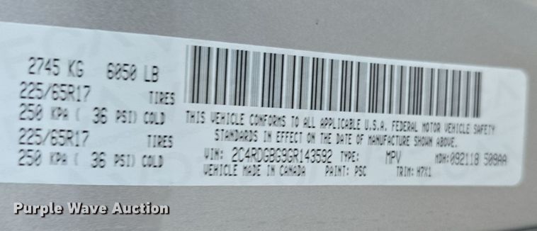 image for item LW9900 2016 Dodge Grand Caravan van