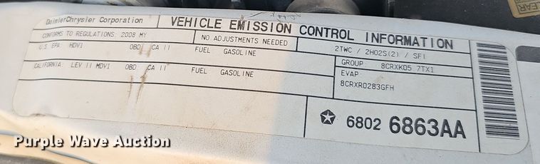 image for item LW9903 2008 Dodge Ram 2500HD pickup truck