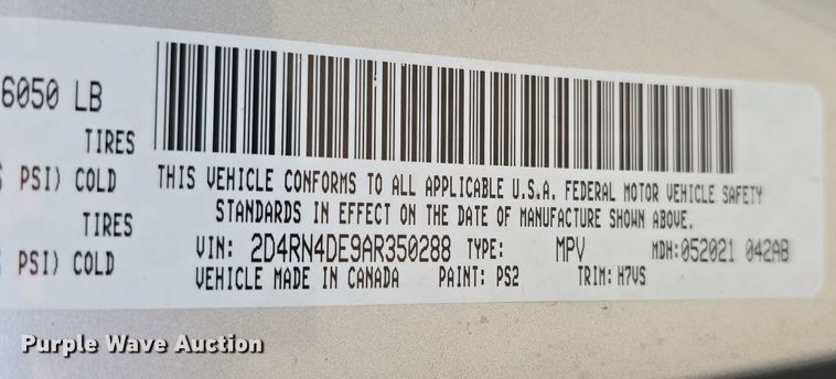 image for item LW9908 2010 Dodge Grand Caravan SE van