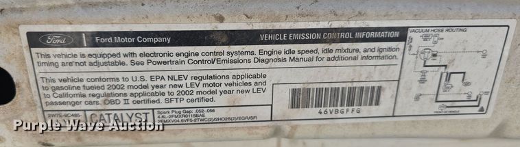 image for item LW9913 2002 Ford Crown Victoria Police Interceptor 