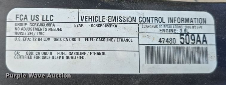 image for item LW9920 2016 Dodge Grand Caravan van