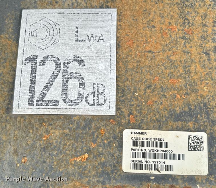 image for item MV9172 Indeco HP5500 excavator breaker