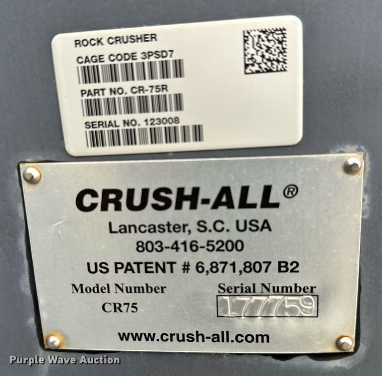 image for item MV9173 Crush-All CR75 excavator rock crusher