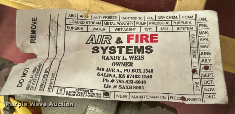 image for item MV9175 (11) Tri-Max 30 portable fire suppression systems 