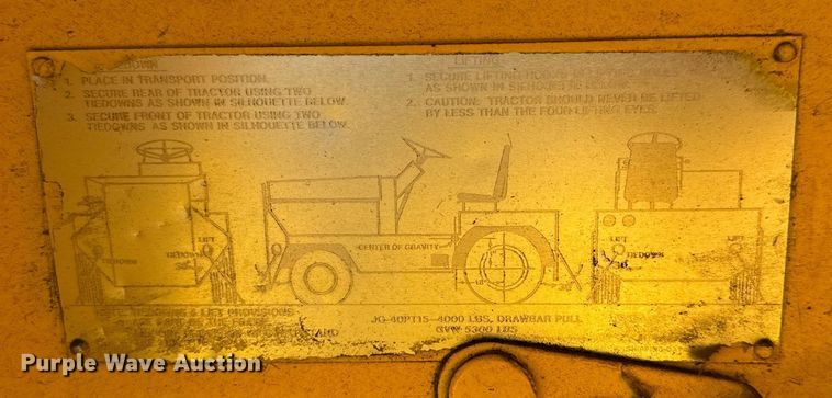 image for item MV9183 1977 Northwestern JG-40PT15 aircraft tug