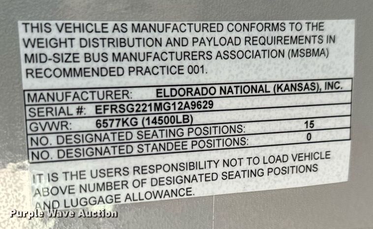 image for item MV9248 2017 Goshen Impulse Ford 220 shuttle bus