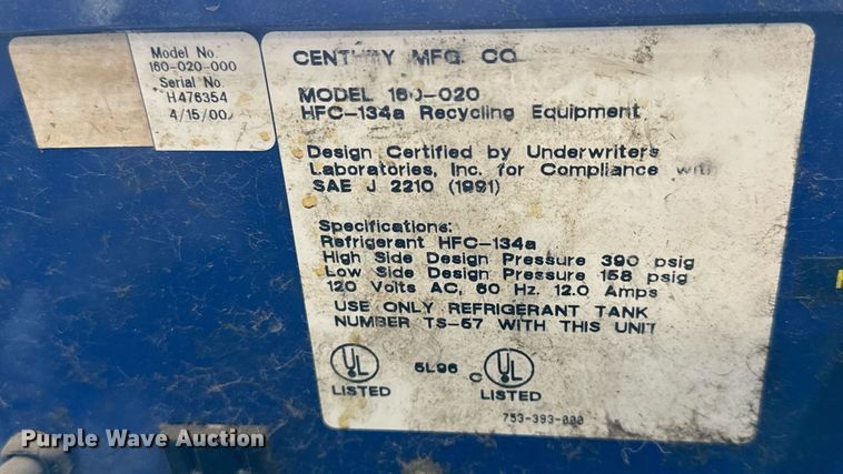 image for item MV9250 Viper VR 8000  AC recovery system