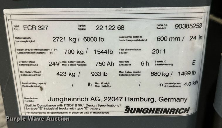 image for item MV9259 Yale MPE080LFN24T2748 order picker