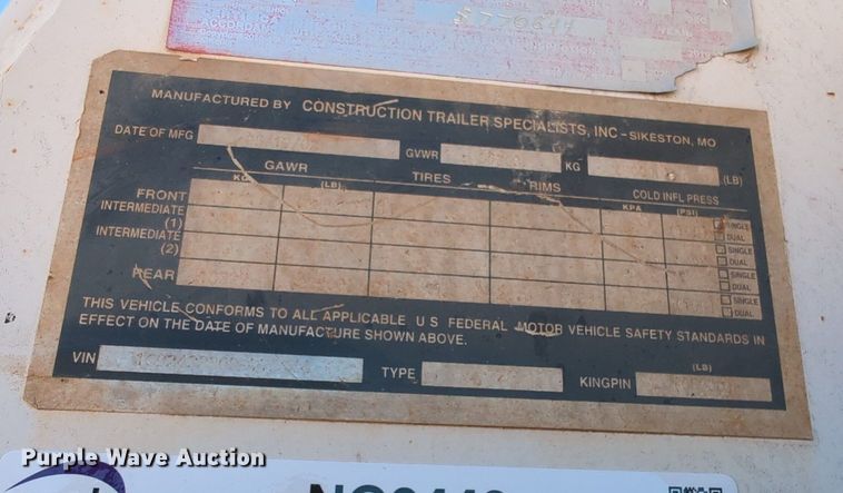 image for item NG9449 2002 CTS end dump trailer