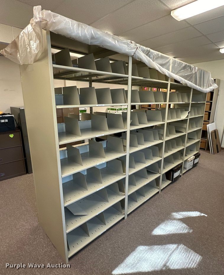 image for item NQ9018 (2) metal shelves 