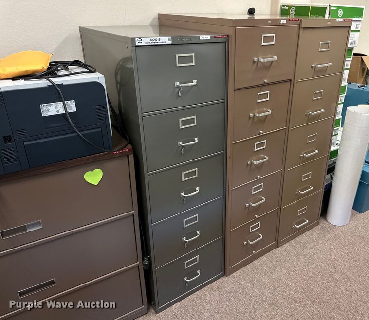 image for item NQ9019 (3) filing cabinets 