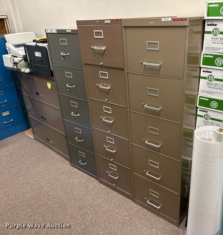 image for item NQ9019 (3) filing cabinets 