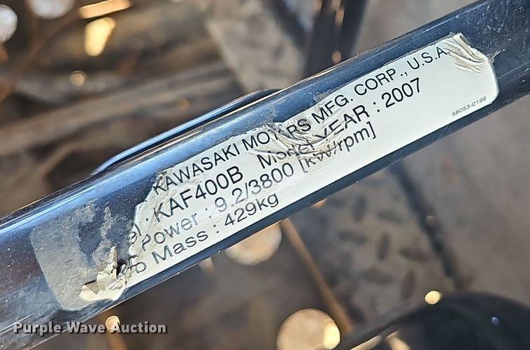 image for item NX9275 2007 Kawasaki  Mule 600 utility vehicle