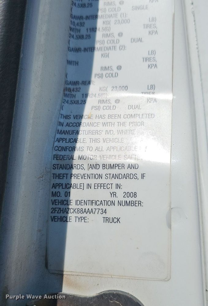 image for item NX9298 2008 Sterling  L-Line dump truck