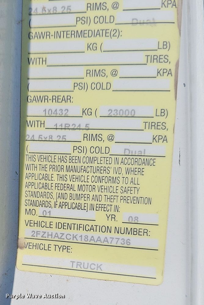 image for item NX9300 2008 Sterling  L-Line dump truck