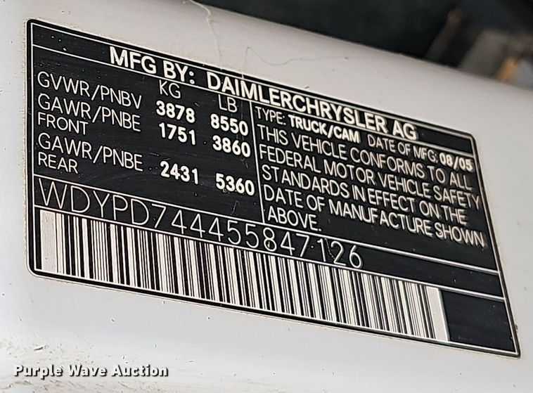 image for item NX9324 2005 Freightliner 2500 SHC sewer inspection van