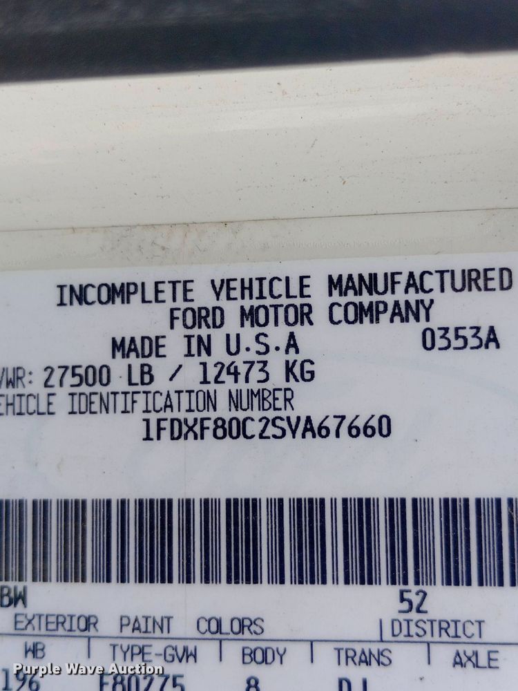 image for item NY9508 1995 Ford F800 bucket truck