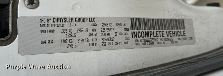 image for item OF9738 2015 Dodge Grand Caravan  handicap accessible van