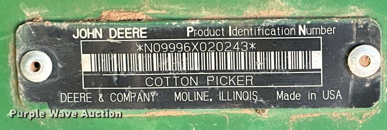 image for item DD3235 2006 John Deere 9996 cotton picker