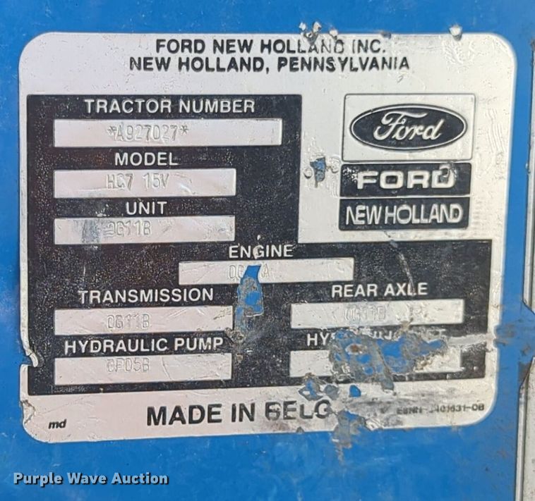 image for item EQ2196 1991 Ford  8730 tractor