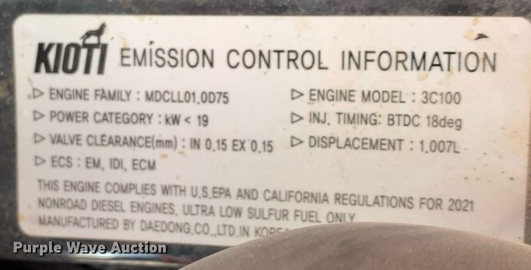 image for item JT9774 Kioti CS2520 MFWD tractor