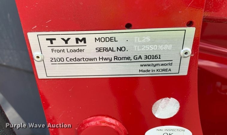 image for item JT9777 TYM T25NHVS1 MFWD tractor