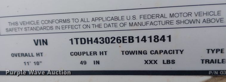 image for item DH1412 2014 Timpte  Super Hopper grain trailer