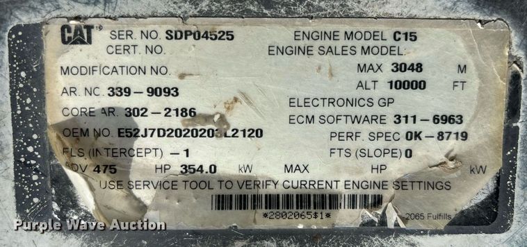 image for item DH8621 2008 Peterbilt 389 semi truck