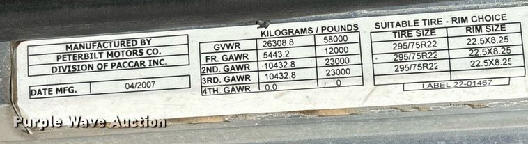 image for item DH8622 2008 Peterbilt 388 semi truck