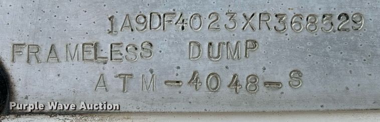 image for item DH8624 1999 ATM-4048-8 American end dump trailer