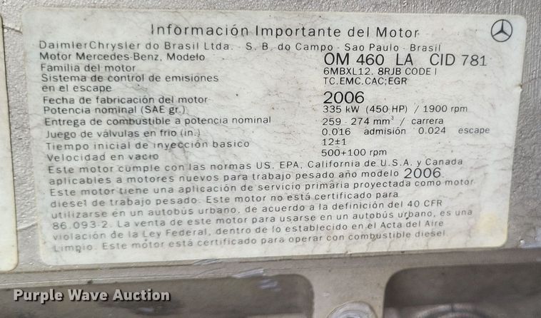 image for item DQ3661 2007 Western Star  4900FA dump truck