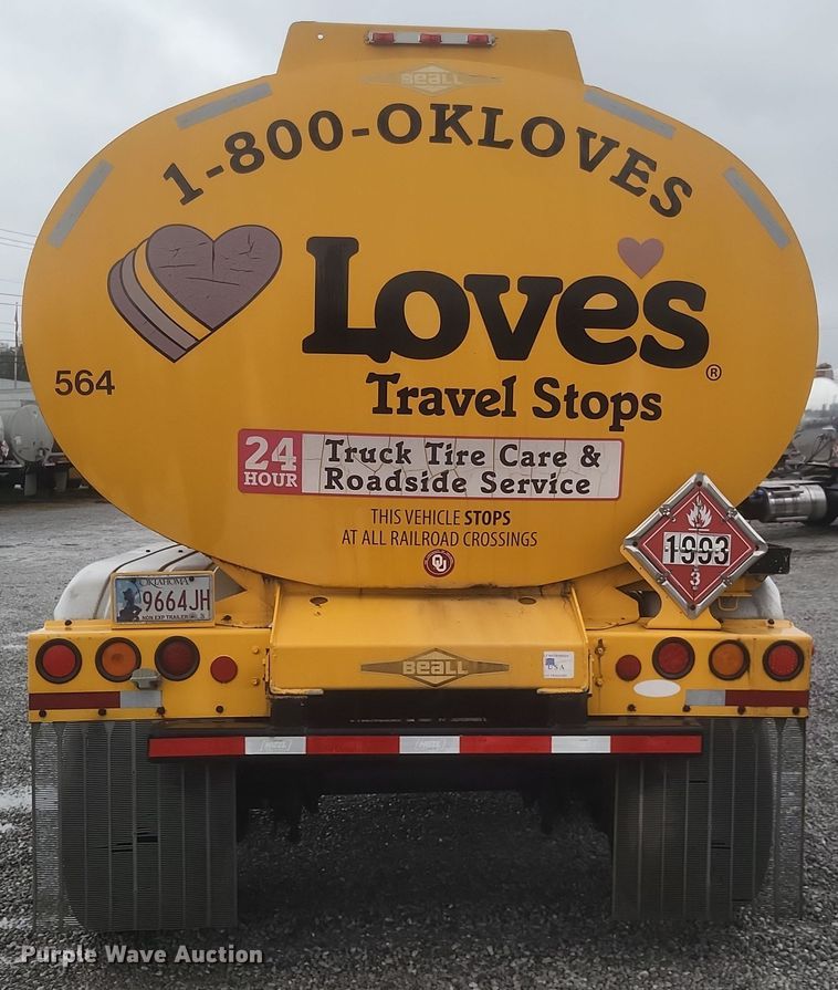 image for item DQ3688 1996 Beall BAST-95-3-SB tank trailer