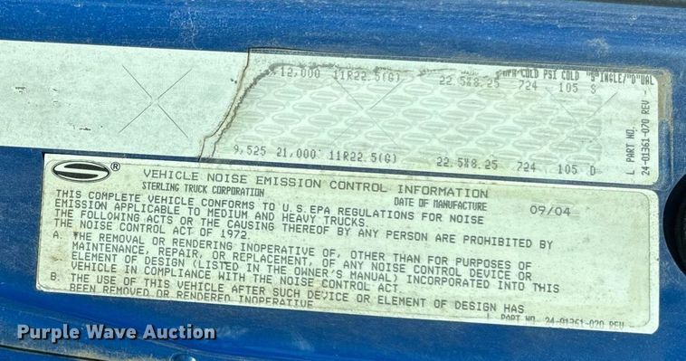 image for item DT2013 2005 Sterling  A-Line semi truck