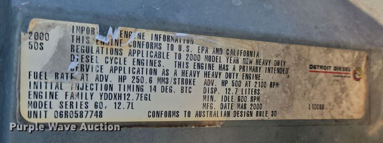 image for item DT5287 2001 Kenworth  W900 semi truck