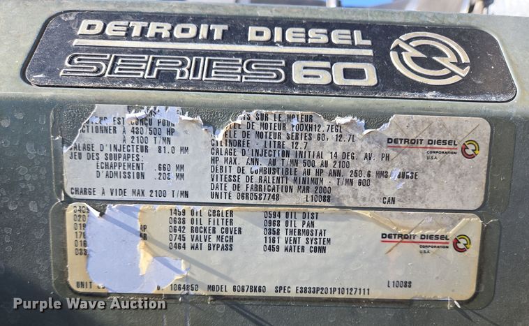 image for item DT5287 2001 Kenworth  W900 semi truck